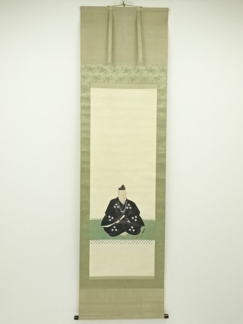 JAPANESE HANGING SCROLL / HAND PAINTED / MEIJI ERA / MOTONARI MORI 